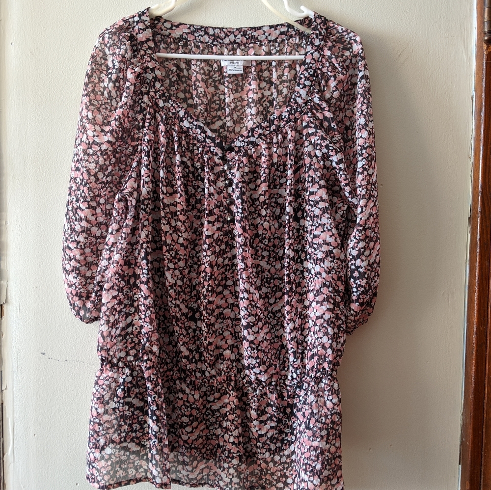 Liz Claiborne Woman sheer top with cami